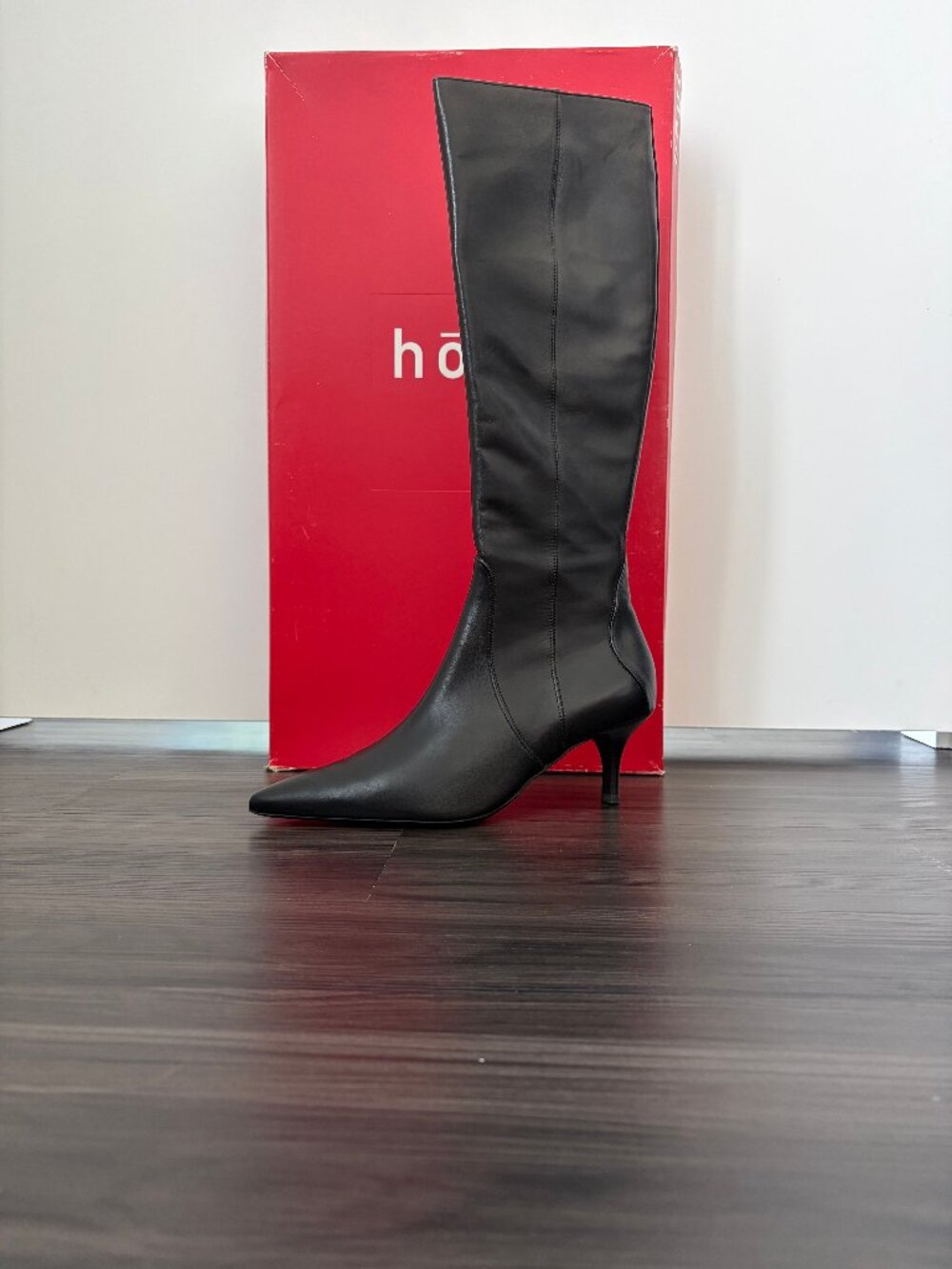Kitten Heel Pointed Toe Knee Boots